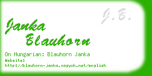 janka blauhorn business card